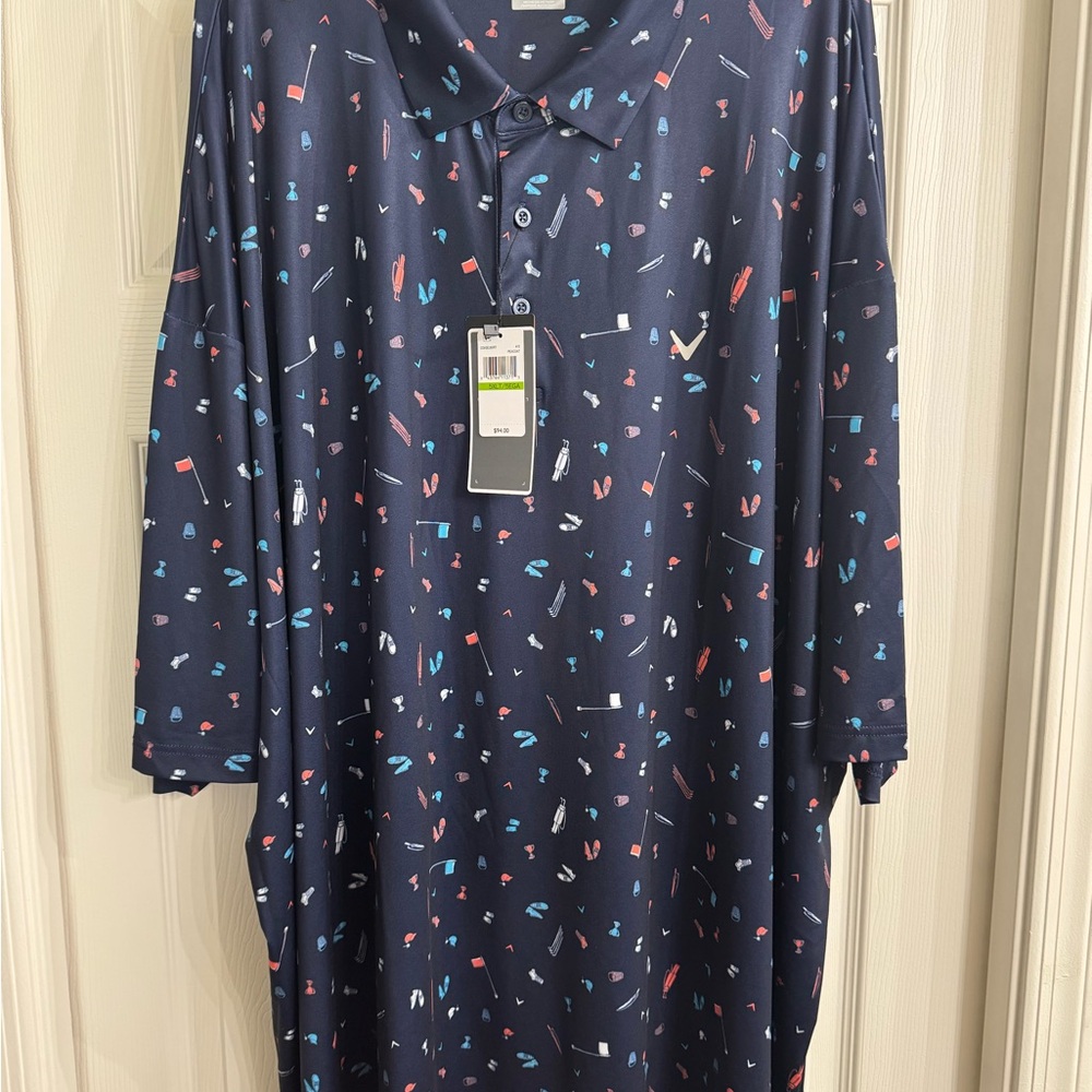 NWT Callaway Polo Shirt Opti-Dri Golf Shirt 5XLT